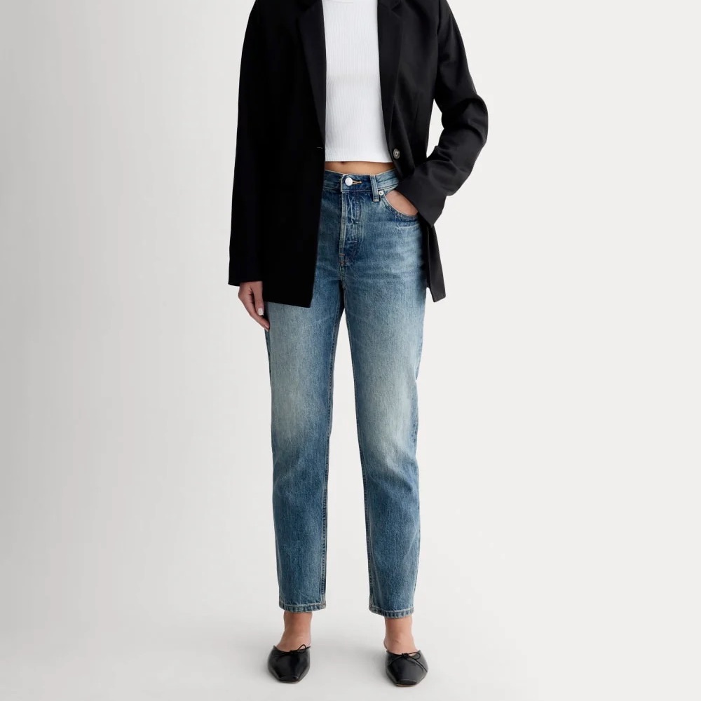 Everlane The 90s Cheeky Jean Straight Leg High Rise Organic Cotton 28